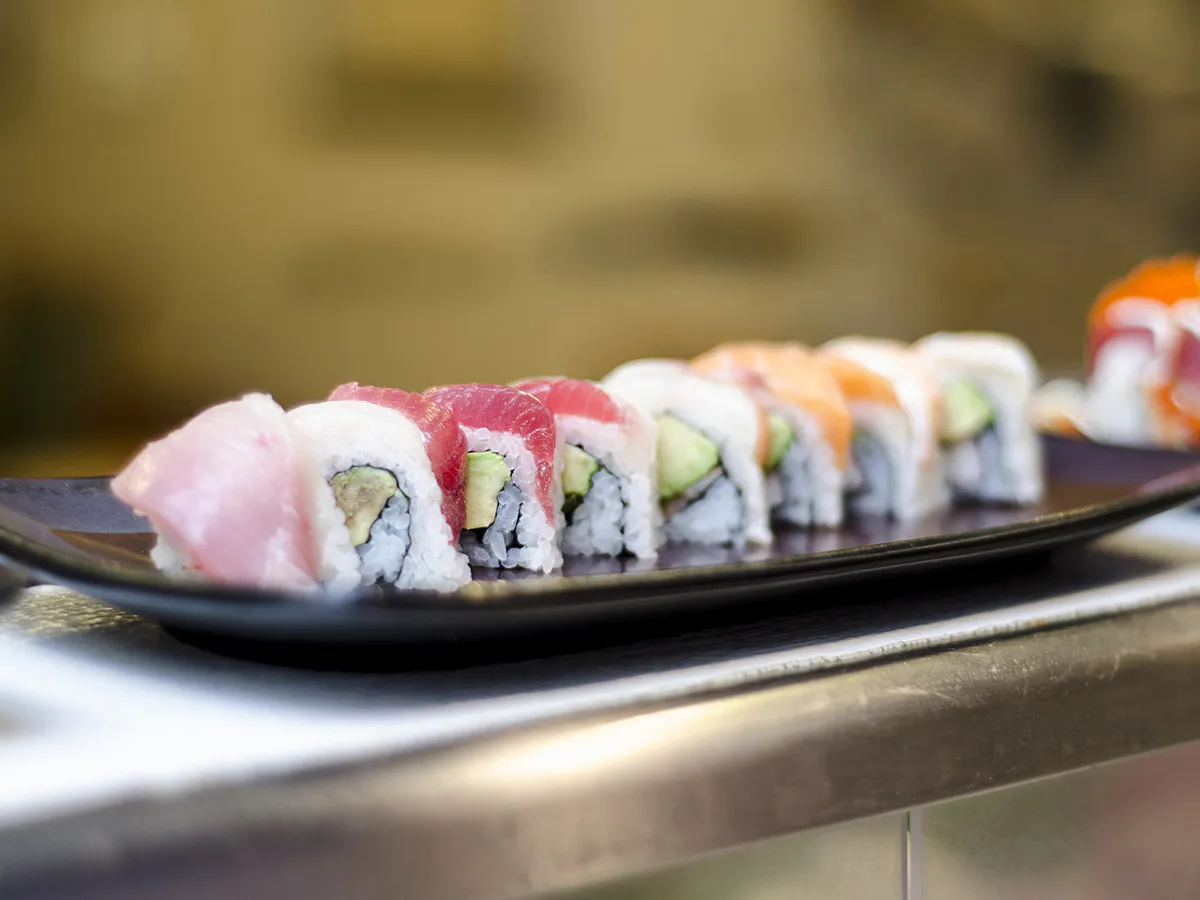 Colorful assorted sushi rolls platter at EGAWA, a Japanese Restaurant in Malvern
